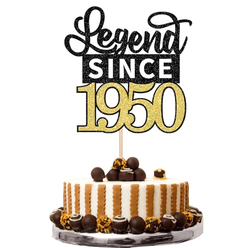1 Stück Legend Since 1950 Cake Topper Glitzer 75th Geburtstag Kuchen Deko Alles Gute zum Geburtstag 75 Tortendeko für Prost auf 75th Geburtstag Jahrestag Party Kuchen Dekorationen Schwarz Gold 1 Stück Legend Since 1950 Cake Topper Glitzer 75th Geburtstag Kuchen Deko Alles Gute zum Geburtstag 75 Tortendeko für Prost auf 75th Geburtstag Jahrestag Party Kuchen Dekorationen Schwarz Gold von SYKYCTCY