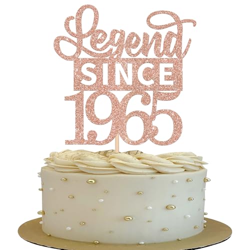 1 Stück Legend Since 1965 Cake Topper Glitzer 60th Kuchen Deko Alles Gute zum Geburtstag 60 Tortendeko für Prost auf 60th Geburtstag Jahrestag Party Kuchen Dekorationen Rosegold 1 Stück Legend Since 1965 Cake Topper Glitzer 60th Kuchen Deko Alles Gute zum Geburtstag 60 Tortendeko für Prost auf 60th Geburtstag Jahrestag Party Kuchen Dekorationen Rosegold von SYKYCTCY