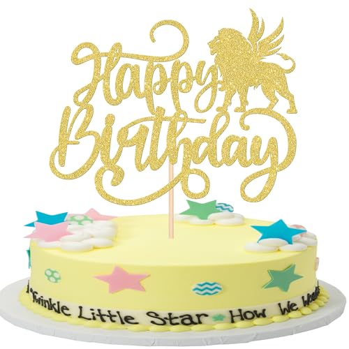 1 Stück Leo Tortendeko Glitter Happy Birthday Cake Topper 12 Sternbild Leo Kuchen Deko für Juli August Horoskop Astrologie Geburtstag Party Kuchen Dekoration Gold 1 Stück Leo Tortendeko Glitter Happy Birthday Cake Topper 12 Sternbild Leo Kuchen Deko für Juli August Horoskop Astrologie Geburtstag Party Kuchen Dekoration Gold von SYKYCTCY
