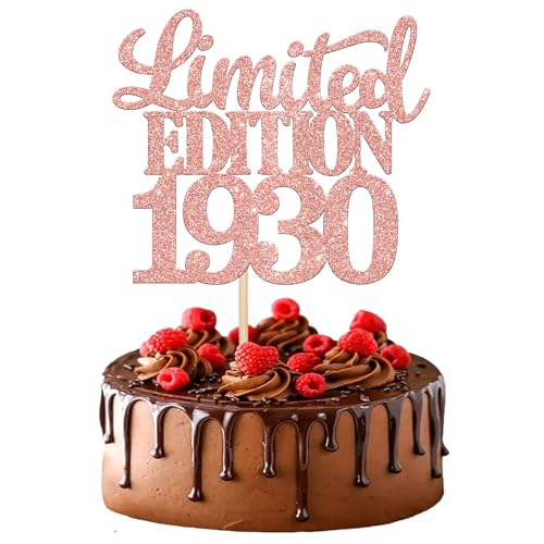 1 Stück Limited Edition 1930 Tortendeko Glitzer 95th Glitzer Kuchen Deko Prost auf 95 Jahre 95 & Fabelhaft Cake Topper für Männer und Frauen Geburtstag Party Kuchen Dekoration Rosegold 1 Stück Limited Edition 1930 Tortendeko Glitzer 95th Glitzer Kuchen Deko Prost auf 95 Jahre 95 & Fabelhaft Cake Topper für Männer und Frauen Geburtstag Party Kuchen Dekoration Rosegold von SYKYCTCY