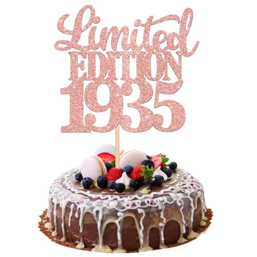 1 Stück Limited Edition 1935 Tortendeko Glitzer 90th Glitzer Kuchen Deko Prost auf 90 Jahre 90 & Fabelhaft Cake Topper für Männer und Frauen Geburtstag Party Kuchen Dekoration Rosegold 1 Stück Limited Edition 1935 Tortendeko Glitzer 90th Glitzer Kuchen Deko Prost auf 90 Jahre 90 & Fabelhaft Cake Topper für Männer und Frauen Geburtstag Party Kuchen Dekoration Rosegold von SYKYCTCY