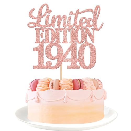 1 Stück Limited Edition 1940 Tortendeko Glitzer 85th Glitzer Kuchen Deko Prost auf 85 Jahre 85 & Fabelhaft Cake Topper für Männer und Frauen Geburtstag Party Kuchen Dekoration Rosegold von SYKYCTCY