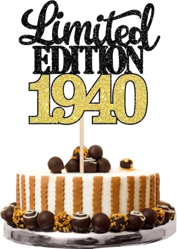 1 Stück Limited Edition 1940 Tortendeko Glitzer 85th Glitzer Kuchen Deko Prost auf 85 Jahre 85 & Fabelhaft Cake Topper für Männer und Frauen Geburtstag Party Kuchen Dekoration Schwarz Gold 1 Stück Limited Edition 1940 Tortendeko Glitzer 85th Glitzer Kuchen Deko Prost auf 85 Jahre 85 & Fabelhaft Cake Topper für Männer und Frauen Geburtstag Party Kuchen Dekoration Schwarz Gold von SYKYCTCY