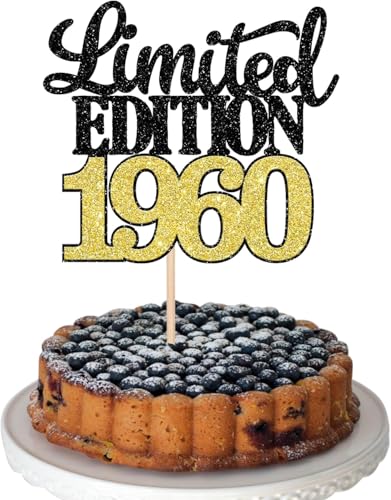 1 Stück Limited Edition 1960 Tortendeko Glitzer 65th Glitzer Kuchen Deko Prost auf 65 Jahre 65 & Fabelhaft Cake Topper für Männer und Frauen Geburtstag Party Kuchen Dekoration Schwarz Gold 1 Stück Limited Edition 1960 Tortendeko Glitzer 65th Glitzer Kuchen Deko Prost auf 65 Jahre 65 & Fabelhaft Cake Topper für Männer und Frauen Geburtstag Party Kuchen Dekoration Schwarz Gold von SYKYCTCY