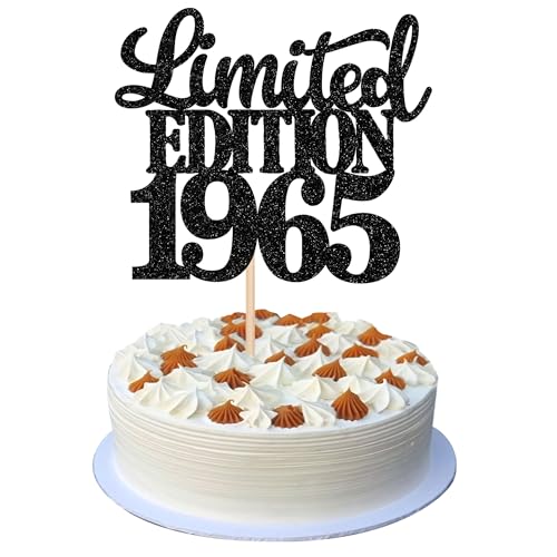 1 Stück Limited Edition 1965 Tortendeko Glitzer 60th Glitzer Kuchen Deko Prost auf 60 Jahre 60 & Fabelhaft Cake Topper für Männer und Frauen Geburtstag Party Kuchen Dekoration Schwarz 1 Stück Limited Edition 1965 Tortendeko Glitzer 60th Glitzer Kuchen Deko Prost auf 60 Jahre 60 & Fabelhaft Cake Topper für Männer und Frauen Geburtstag Party Kuchen Dekoration Schwarz von SYKYCTCY
