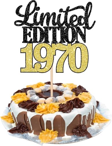 1 Stück Limited Edition 1970 Tortendeko Glitzer 55th Glitzer Kuchen Deko Prost auf 55 Jahre 55 & Fabelhaft Cake Topper für Männer und Frauen Geburtstag Party Kuchen Dekoration Schwarz Gold 1 Stück Limited Edition 1970 Tortendeko Glitzer 55th Glitzer Kuchen Deko Prost auf 55 Jahre 55 & Fabelhaft Cake Topper für Männer und Frauen Geburtstag Party Kuchen Dekoration Schwarz Gold von SYKYCTCY