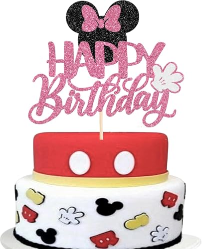 1 Stück Maus Happy Birthday Tortendeko Glitzer Weiße Handschuhe Maus Inspiriert Geburtstag Kuchen Deko für Baby Dusche Kinder Geburtstag Party Kuchen Dekorationen Schwarz Rosa 1 Stück Maus Happy Birthday Tortendeko Glitzer Weiße Handschuhe Maus Inspiriert Geburtstag Kuchen Deko für Baby Dusche Kinder Geburtstag Party Kuchen Dekorationen Schwarz Rosa von SYKYCTCY