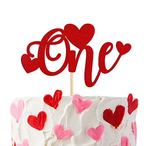 1 Stück One Cake Topper mit Glitzer Love Heart 1st Valentinstag Baby Dusche Kuchen Deko Tortendeko für Valentinstag Thema Hochzeit Baby Dusche Kinder 1st Geburtstag Party Kuchen Dekorationen Rot 1 Stück One Cake Topper mit Glitzer Love Heart 1st Valentinstag Baby Dusche Kuchen Deko Tortendeko für Valentinstag Thema Hochzeit Baby Dusche Kinder 1st Geburtstag Party Kuchen Dekorationen Rot von SYKYCTCY