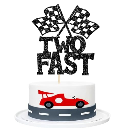 1 Stück Two Fast Geburtstag Cake Topper Schwarz Glitzer Karierter Flagge Tortendeko Rennwagen 2nd Geburtstag Kuchen Deko für Jungen Mädchen Kinder Zweiten Geburtstag Party Kuchen Dekorationen 1 Stück Two Fast Geburtstag Cake Topper Schwarz Glitzer Karierter Flagge Tortendeko Rennwagen 2nd Geburtstag Kuchen Deko für Jungen Mädchen Kinder Zweiten Geburtstag Party Kuchen Dekorationen von SYKYCTCY
