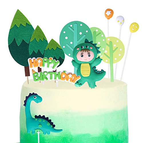 12 Stück Dinosaurier Geburtstag Kuchen mit Junge Dinosaurier Kuchenaufsatz Tortendeko Dinosaur Cake topper Dinosaur Kuchen Topper für Baby Shower Geburtstag Thema Party Kuchen Dekorationen von SYKYCTCY