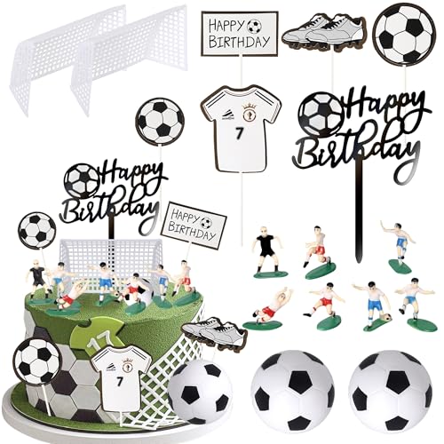 16 Stück Fußball Tortendeko 3D Fußball Cupcake Toppers Realistisch Mikrokosmos Fußballer Wettbewerb Kuchen Deko für Fussball Sport Thema Baby Dusche Kinder Geburtstag Party Kuchen Dekorationen 16 Stück Fußball Tortendeko 3D Fußball Cupcake Toppers Realistisch Mikrokosmos Fußballer Wettbewerb Kuchen Deko für Fussball Sport Thema Baby Dusche Kinder Geburtstag Party Kuchen Dekorationen von SYKYCTCY