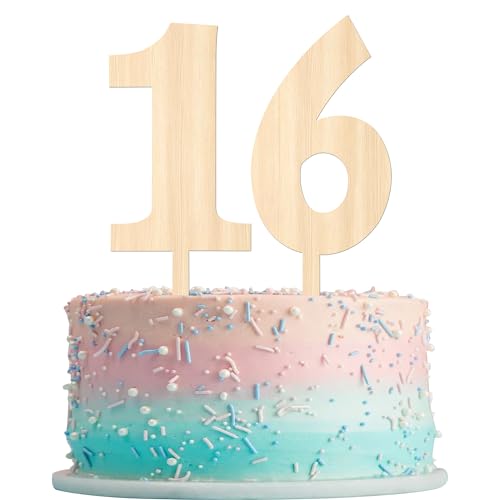 2 Stück Holz 16th Cake Toppers Jungen Mädchen 16 Jahre alt Geburtstag Tortendeko Prost auf 16th Party Kuchen Deko für 16th Geburtstag Jahrestag Hochzeit Thema Party Kuchen Dekorationen 2 Stück Holz 16th Cake Toppers Jungen Mädchen 16 Jahre alt Geburtstag Tortendeko Prost auf 16th Party Kuchen Deko für 16th Geburtstag Jahrestag Hochzeit Thema Party Kuchen Dekorationen von SYKYCTCY
