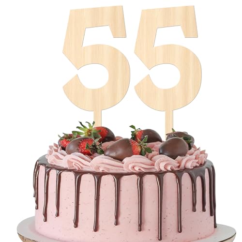 2 Stück Holz 55th Cake Toppers Mann Frau 55 Jahre alt Geburtstag Tortendeko Prost auf 55th Party Kuchen Deko für 55th Geburtstag Jahrestag Hochzeit Thema Party Kuchen Dekorationen 2 Stück Holz 55th Cake Toppers Mann Frau 55 Jahre alt Geburtstag Tortendeko Prost auf 55th Party Kuchen Deko für 55th Geburtstag Jahrestag Hochzeit Thema Party Kuchen Dekorationen von SYKYCTCY