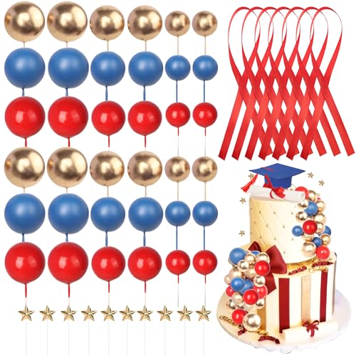 24 Stück Abschluss 2025 Tortendeko Abschluss Kappen Diplom Kugeln Kuchen Deko Gratulation zum Graduierung Kuchendekorationen für Class of 2025 Graduierung Party Kuchen Dekoration Blau Rot 24 Stück Abschluss 2025 Tortendeko Abschluss Kappen Diplom Kugeln Kuchen Deko Gratulation zum Graduierung Kuchendekorationen für Class of 2025 Graduierung Party Kuchen Dekoration Blau Rot von SYKYCTCY