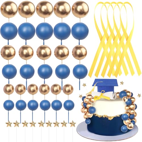 24 Stück Abschluss 2025 Tortendeko Abschluss Kappen Diplom Kugeln Kuchen Deko Gratulation zum Graduierung Kuchendekorationen für Class of 2025 Graduierung Party Kuchen Dekoration Blau 24 Stück Abschluss 2025 Tortendeko Abschluss Kappen Diplom Kugeln Kuchen Deko Gratulation zum Graduierung Kuchendekorationen für Class of 2025 Graduierung Party Kuchen Dekoration Blau von SYKYCTCY
