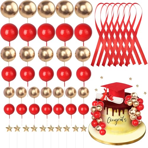 24 Stück Abschluss 2025 Tortendeko Abschluss Kappen Diplom Kugeln Kuchen Deko Gratulation zum Graduierung Kuchendekorationen für Class of 2025 Graduierung Party Kuchen Dekoration Rot 24 Stück Abschluss 2025 Tortendeko Abschluss Kappen Diplom Kugeln Kuchen Deko Gratulation zum Graduierung Kuchendekorationen für Class of 2025 Graduierung Party Kuchen Dekoration Rot von SYKYCTCY