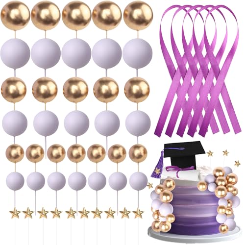 24 Stück Abschluss 2025 Tortendeko Abschluss Kappen Diplom Kugeln Kuchen Deko Gratulation zum Graduierung Kuchendekorationen für Class of 2025 Graduierung Party Kuchen Dekoration Schwarz Lila 24 Stück Abschluss 2025 Tortendeko Abschluss Kappen Diplom Kugeln Kuchen Deko Gratulation zum Graduierung Kuchendekorationen für Class of 2025 Graduierung Party Kuchen Dekoration Schwarz Lila von SYKYCTCY