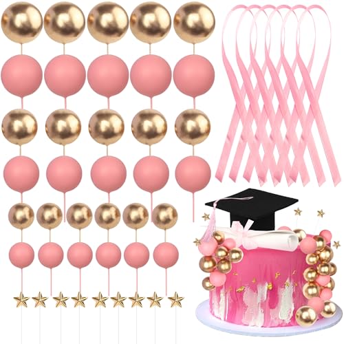 24 Stück Abschluss 2025 Tortendeko Abschluss Kappen Diplom Kugeln Kuchen Deko Gratulation zum Graduierung Kuchendekorationen für Class of 2025 Graduierung Party Kuchen Dekoration Schwarz Rosa 24 Stück Abschluss 2025 Tortendeko Abschluss Kappen Diplom Kugeln Kuchen Deko Gratulation zum Graduierung Kuchendekorationen für Class of 2025 Graduierung Party Kuchen Dekoration Schwarz Rosa von SYKYCTCY