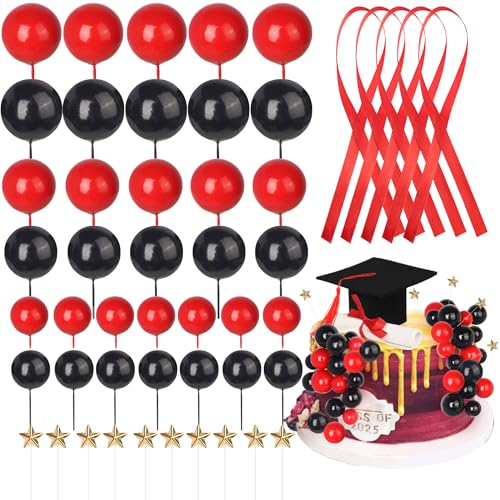 24 Stück Abschluss 2025 Tortendeko Abschluss Kappen Diplom Kugeln Kuchen Deko Gratulation zum Graduierung Kuchendekorationen für Class of 2025 Graduierung Party Kuchen Dekoration Schwarz Rot 24 Stück Abschluss 2025 Tortendeko Abschluss Kappen Diplom Kugeln Kuchen Deko Gratulation zum Graduierung Kuchendekorationen für Class of 2025 Graduierung Party Kuchen Dekoration Schwarz Rot von SYKYCTCY