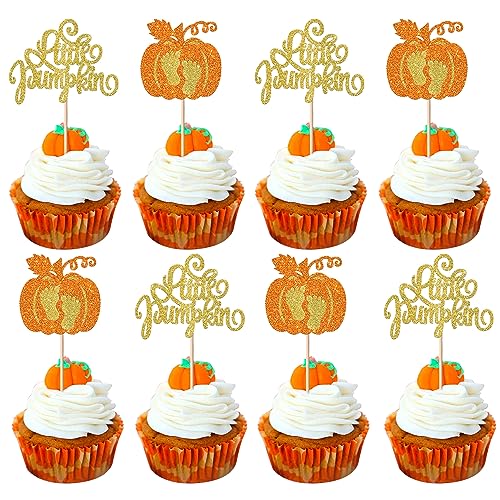 24 Stück Little Pumpkin Tortendeko Glitzer Kürbis Cupcke Toppers Thanksgiving Baby Dusche Kuchen Deko für Herbst Ernte Baby Kinder Geburtstag Party Cupcake Dekorationen Orange 24 Stück Little Pumpkin Tortendeko Glitzer Kürbis Cupcke Toppers Thanksgiving Baby Dusche Kuchen Deko für Herbst Ernte Baby Kinder Geburtstag Party Cupcake Dekorationen Orange von SYKYCTCY