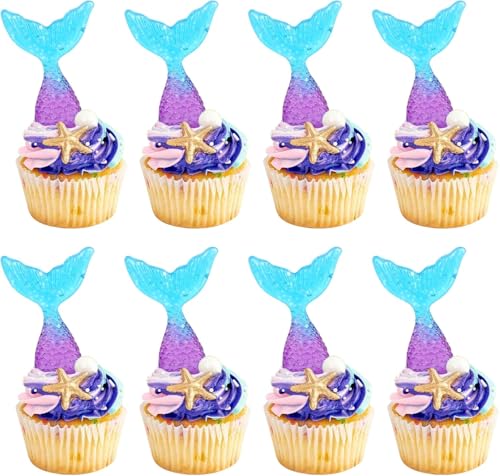 24 Stück Nixenschwanz Cupcake Toppers Glitzer Acryl Meerjungfrau Schwanz Tortendeko Unter dem Meer Kuchen Deko für Seejungfrau Thema Baby Dusche Geburtstag Party Kuchen Dekorationen Lila Blau 24 Stück Nixenschwanz Cupcake Toppers Glitzer Acryl Meerjungfrau Schwanz Tortendeko Unter dem Meer Kuchen Deko für Seejungfrau Thema Baby Dusche Geburtstag Party Kuchen Dekorationen Lila Blau von SYKYCTCY