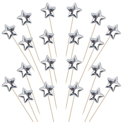 30 Stück Kleiner Stern Tortendeko PU-Material Stern Form Kuchen Deko Glitzern Kleiner Stern Cupcake Toppers für Baby Dusche Verlobung Hochzeit Geburtstag Party Kuchen Dekorationen Silber 30 Stück Kleiner Stern Tortendeko PU-Material Stern Form Kuchen Deko Glitzern Kleiner Stern Cupcake Toppers für Baby Dusche Verlobung Hochzeit Geburtstag Party Kuchen Dekorationen Silber von SYKYCTCY