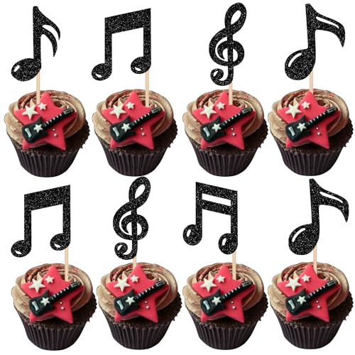30 Stück Musik Noten Tortendeko Glitzer Schwarz Kuchen Deko Musical Symbol Cupcake Toppers für Rock Musik Konzert Thema Baby Shower Hochzeit Geburtstag Party Torten Dekorationen 30 Stück Musik Noten Tortendeko Glitzer Schwarz Kuchen Deko Musical Symbol Cupcake Toppers für Rock Musik Konzert Thema Baby Shower Hochzeit Geburtstag Party Torten Dekorationen von SYKYCTCY