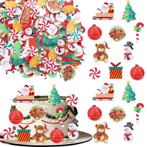 300 Stück Essbare Weihnachten Tortendeko Essbares Waffelpapier Santa Kucehn Deko Schneemann Weihnachten Cupcake Toppers für Christmas Thema Festival Geburtstag Party Kuchen Dekoration 300 Stück Essbare Weihnachten Tortendeko Essbares Waffelpapier Santa Kucehn Deko Schneemann Weihnachten Cupcake Toppers für Christmas Thema Festival Geburtstag Party Kuchen Dekoration von SYKYCTCY