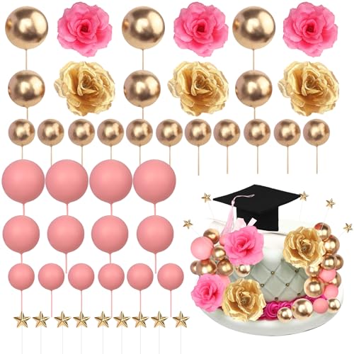 32 Stück 2025 Abschluss Kuchen Deko Class of 2025 Graduierung Tortendeko Abschlusskappe Diplom Kugeln Blume Gratulation Grad Kuchendekorationen für Abschluss Thema Party Kuchen Dekoration Schwarz Rosa 32 Stück 2025 Abschluss Kuchen Deko Class of 2025 Graduierung Tortendeko Abschlusskappe Diplom Kugeln Blume Gratulation Grad Kuchendekorationen für Abschluss Thema Party Kuchen Dekoration Schwarz Rosa von SYKYCTCY