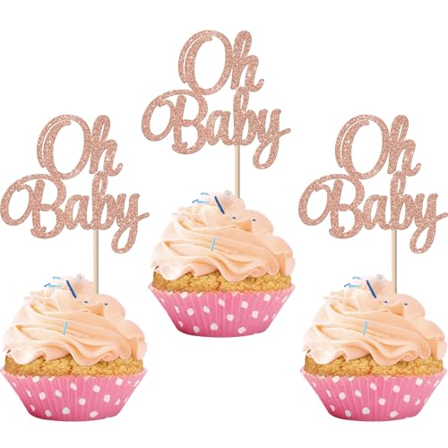 36 Stück Oh Baby Tortendeko Glitzer Baby Dusche Kuchen Deko für Geschlecht Reveal Thema Feiern Kinder Geburtstag Party Kuchen Dekorationen Rosegold 36 Stück Oh Baby Tortendeko Glitzer Baby Dusche Kuchen Deko für Geschlecht Reveal Thema Feiern Kinder Geburtstag Party Kuchen Dekorationen Rosegold von SYKYCTCY