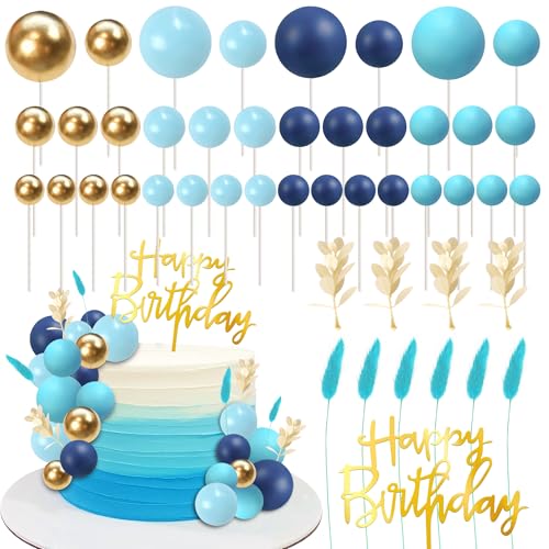 52 Stück Boho Natürliche Kugeln Tortendeko Happy Birthday Cake Toppers Gras Kuchen Deko Kugel Cupcake Toppers für Baby Dusche Kinder Geburtstag Hochzeit Jahrestag Party Kuchen Dekorationen Blau Gold 52 Stück Boho Natürliche Kugeln Tortendeko Happy Birthday Cake Toppers Gras Kuchen Deko Kugel Cupcake Toppers für Baby Dusche Kinder Geburtstag Hochzeit Jahrestag Party Kuchen Dekorationen Blau Gold von SYKYCTCY