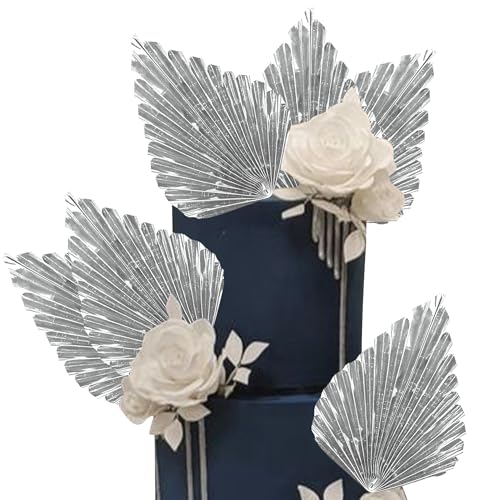 6 Stück Papier Palmen Fächer Tortendeko Palme Speer Blätter Fan Kuchen Deko Handwerk DIY Backformen Cake Topper für Geburtstag Party Hochzeit Party Kuchen Dekoration Knall Silber 6 Stück Papier Palmen Fächer Tortendeko Palme Speer Blätter Fan Kuchen Deko Handwerk DIY Backformen Cake Topper für Geburtstag Party Hochzeit Party Kuchen Dekoration Knall Silber von SYKYCTCY