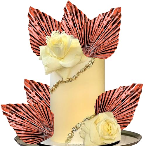 6 Stück Papier Palmen Fächer Tortendeko Palme Speer Blätter Fan Kuchen Deko Handwerk DIY Backformen Cake Topper für Geburtstag Party Hochzeit Party Kuchen Dekoration Rosegold 6 Stück Papier Palmen Fächer Tortendeko Palme Speer Blätter Fan Kuchen Deko Handwerk DIY Backformen Cake Topper für Geburtstag Party Hochzeit Party Kuchen Dekoration Rosegold von SYKYCTCY