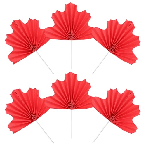 6 Stück Papier Palmen Fächer Tortendeko Papier Palme Blatt Cake Toppers DIY Bastel Projekt Kuchen Deko für Geburtstag Hochzeit Baby Dusche Party Torte Dekoration Rot 6 Stück Papier Palmen Fächer Tortendeko Papier Palme Blatt Cake Toppers DIY Bastel Projekt Kuchen Deko für Geburtstag Hochzeit Baby Dusche Party Torte Dekoration Rot von SYKYCTCY
