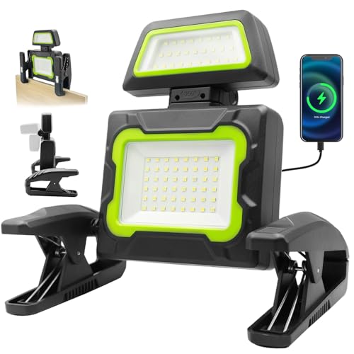 SYLSTAR LED Strahler Akku mit Klemme, 30W Baustrahler mit Magnet,5 Lichtmodi und Powerbank, 350° Schwenkbar Akku Lampe,Tragbare LED Arbeitsleuchte für Baustellen, Werkstätten, Autoreparatur SYLSTAR LED Strahler Akku mit Klemme, 30W Baustrahler mit Magnet,5 Lichtmodi und Powerbank, 350° Schwenkbar Akku Lampe,Tragbare LED Arbeitsleuchte für Baustellen, Werkstätten, Autoreparatur von SYLSTAR