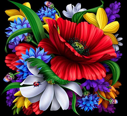 SYMON Kreuzstich-Set, Blumen, 11 ct Leinwand, Kreuzstich, Anfänger, Kreuzstich, bedruckt, 40 x 40 cm SYMON Kreuzstich-Set, Blumen, 11 ct Leinwand, Kreuzstich, Anfänger, Kreuzstich, bedruckt, 40 x 40 cm von SYMON