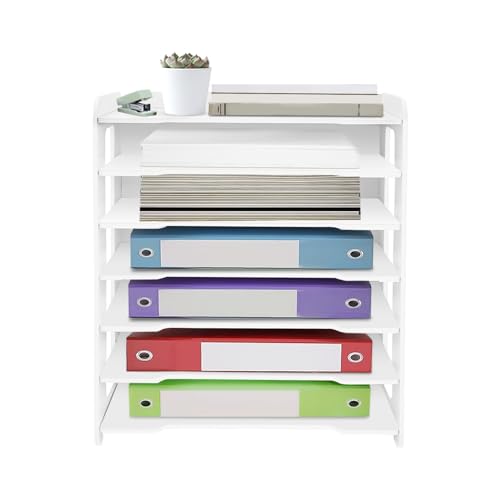 Briefablage A4 7 Fächer Dokumentenablage Büro Schreibtisch Organizer Dokumentenhalter Briefablage Papier Magazin Organisator Aktenablage Zeitschriftenhalter für Home Office Schule Weiß Briefablage A4 7 Fächer Dokumentenablage Büro Schreibtisch Organizer Dokumentenhalter Briefablage Papier Magazin Organisator Aktenablage Zeitschriftenhalter für Home Office Schule Weiß von SYNCMH