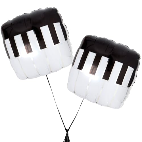 2 Stück 45,7 cm Klaviertasten-Ballon-Set für Musikfestivals, Geburtstagsfeiern, Musikaufführungen und Abschlussfeiern 2 Stück 45,7 cm Klaviertasten-Ballon-Set für Musikfestivals, Geburtstagsfeiern, Musikaufführungen und Abschlussfeiern von SYNUO