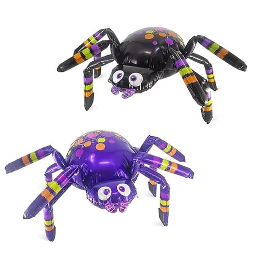 2 Stück 99,1 cm Spinnenballon-Set: Schwarz & Lila für Halloween-Dekorationen 2 Stück 99,1 cm Spinnenballon-Set: Schwarz & Lila für Halloween-Dekorationen von SYNUO