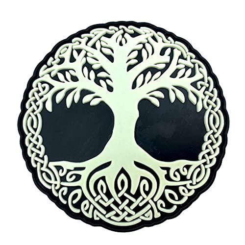 Baum des Lebens Leuchten im Dunkeln Wikinger Nordisch PVC Klett Emblem Abzeichen Patch Baum des Lebens Leuchten im Dunkeln Wikinger Nordisch PVC Klett Emblem Abzeichen Patch von SYNYEY