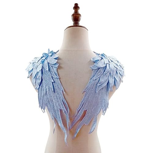1 Paar 3D Stickerei Spitze Bestickte Flügel Applikation DIY Kleidung Zubehör Schulterflicken Spitzenapplikation Engel Patches DIY Kleidung Zubehör Mehrfarbig Spitzenmotive Patches -Himmelblau 1 Paar 3D Stickerei Spitze Bestickte Flügel Applikation DIY Kleidung Zubehör Schulterflicken Spitzenapplikation Engel Patches DIY Kleidung Zubehör Mehrfarbig Spitzenmotive Patches -Himmelblau von SYSUII