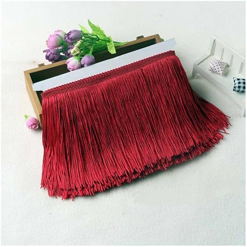 10 Meter Länge 30cm Breite Quaste Seidig Fransen Geschnitten Fransenborte Dekoband Dekoborte Tanzfransen Nähzubehör für DIY Basteln Apparel Kleidung,Kostüme,Nähen,Dekoration,tiefrot #2 10 Meter Länge 30cm Breite Quaste Seidig Fransen Geschnitten Fransenborte Dekoband Dekoborte Tanzfransen Nähzubehör für DIY Basteln Apparel Kleidung,Kostüme,Nähen,Dekoration,tiefrot #2 von SYSUII
