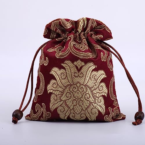10 Stück Seide Schmuckbeutel 13*16cm Schmuckbeutel mit Kordelzug Chinesische Brokattasche Kleine Schmuck Aufbewahrungsbeutel Geschenksäckchen für Aufbewahrung von Schmuck, Juwelen, SüßIgkeiten 10 Stück Seide Schmuckbeutel 13*16cm Schmuckbeutel mit Kordelzug Chinesische Brokattasche Kleine Schmuck Aufbewahrungsbeutel Geschenksäckchen für Aufbewahrung von Schmuck, Juwelen, SüßIgkeiten von SYSUII