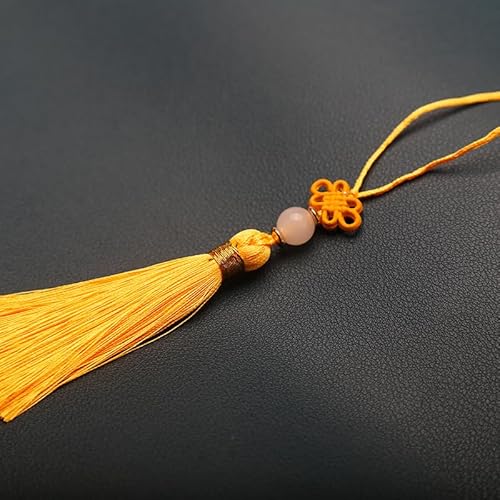 10 Stücke Mini Quasten,Handgemachte Seidige Quaste Schlüsselanhänger mit Perlen Lesezeichen Quaste Anhänger Kleinen Chinesischen Knoten für DIY Schmuck Ohrring Basteln Schlüsselanhänger -gelb #1 10 Stücke Mini Quasten,Handgemachte Seidige Quaste Schlüsselanhänger mit Perlen Lesezeichen Quaste Anhänger Kleinen Chinesischen Knoten für DIY Schmuck Ohrring Basteln Schlüsselanhänger -gelb #1 von SYSUII