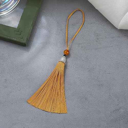 10 Stücke Mini Quasten,Handgemachte Seidige Quasten mit Perlen Lesezeichen Quaste Anhänger Troddeln für DIY Schlüsselanhänger Schmuckherstellung,Lesezeichen,DIY Handwerk Zubehör -Gelb 10 Stücke Mini Quasten,Handgemachte Seidige Quasten mit Perlen Lesezeichen Quaste Anhänger Troddeln für DIY Schlüsselanhänger Schmuckherstellung,Lesezeichen,DIY Handwerk Zubehör -Gelb von SYSUII