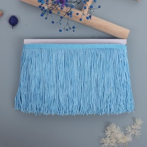 10 Yard 15cm Quaste Seidig Fransen Geschnitten Fransenborte Schnittfranse Fransen-Borten Bänder zum Nähen,DIY Basteln,Latin Dance Kleidung Verschönerung Lampenschirm Dekoration-hellblau 10 Yard 15cm Quaste Seidig Fransen Geschnitten Fransenborte Schnittfranse Fransen-Borten Bänder zum Nähen,DIY Basteln,Latin Dance Kleidung Verschönerung Lampenschirm Dekoration-hellblau von SYSUII