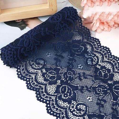 10 Yard Spitzenband,15cm Breite Spitze mit Blumenmuster Vintage Spitze Band DIY Spitzenbordüre Zierband für Handwerk Dessous Hochzeitskleid Geschenkverpackung Dekorieren Hochzeit Tischdeko -Navy blau 10 Yard Spitzenband,15cm Breite Spitze mit Blumenmuster Vintage Spitze Band DIY Spitzenbordüre Zierband für Handwerk Dessous Hochzeitskleid Geschenkverpackung Dekorieren Hochzeit Tischdeko -Navy blau von SYSUII