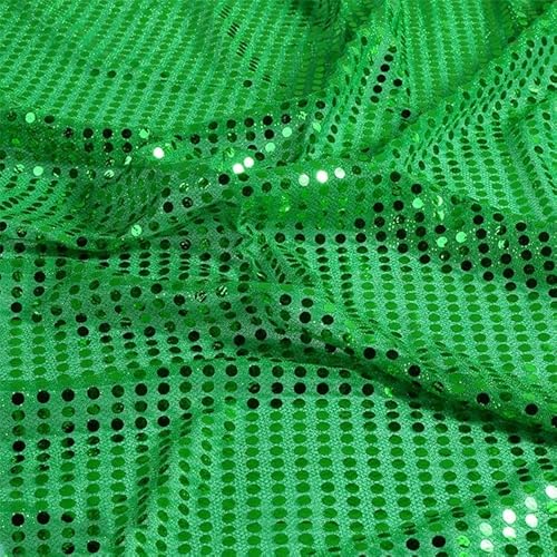 100cm * 1 Yard Tüllstoff Paillettenstoff Glitzer Garn Tüll Deko Stoffe Kostümstoff zum Nähen Glitzer Deko Stoffe für DIY Tutu Rock Hochzeit Kleid Dekoration Fotografie Hintergrund-Grün von SYSUII