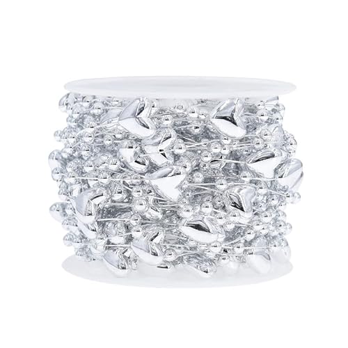 10m Herzen Perlenband Perlenkette Perlengirlande Perlenschnur DIY Perlenband Kristallperlen Girland DIY Perlenband Für Hochzeitsdeko Partydeko Geburtstag Taufe Tischdeko Brautstraus -Silber 10m Herzen Perlenband Perlenkette Perlengirlande Perlenschnur DIY Perlenband Kristallperlen Girland DIY Perlenband Für Hochzeitsdeko Partydeko Geburtstag Taufe Tischdeko Brautstraus -Silber von SYSUII