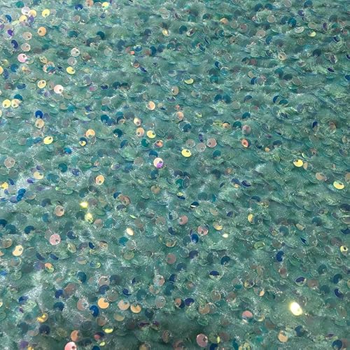 125cm * 1m Tüllstoff Paillettenstoff Glitzer Garn Tüll Deko Stoffe Kostümstoff zum Nähen glitzernder Stoff Tüll Pailletten-Stoff für DIY handgemachte Kleidung Hochzeit Kleid Dekoration-Bunt grün 125cm * 1m Tüllstoff Paillettenstoff Glitzer Garn Tüll Deko Stoffe Kostümstoff zum Nähen glitzernder Stoff Tüll Pailletten-Stoff für DIY handgemachte Kleidung Hochzeit Kleid Dekoration-Bunt grün von SYSUII